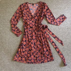 ANN TAYLOR Petite floral wrap dress
